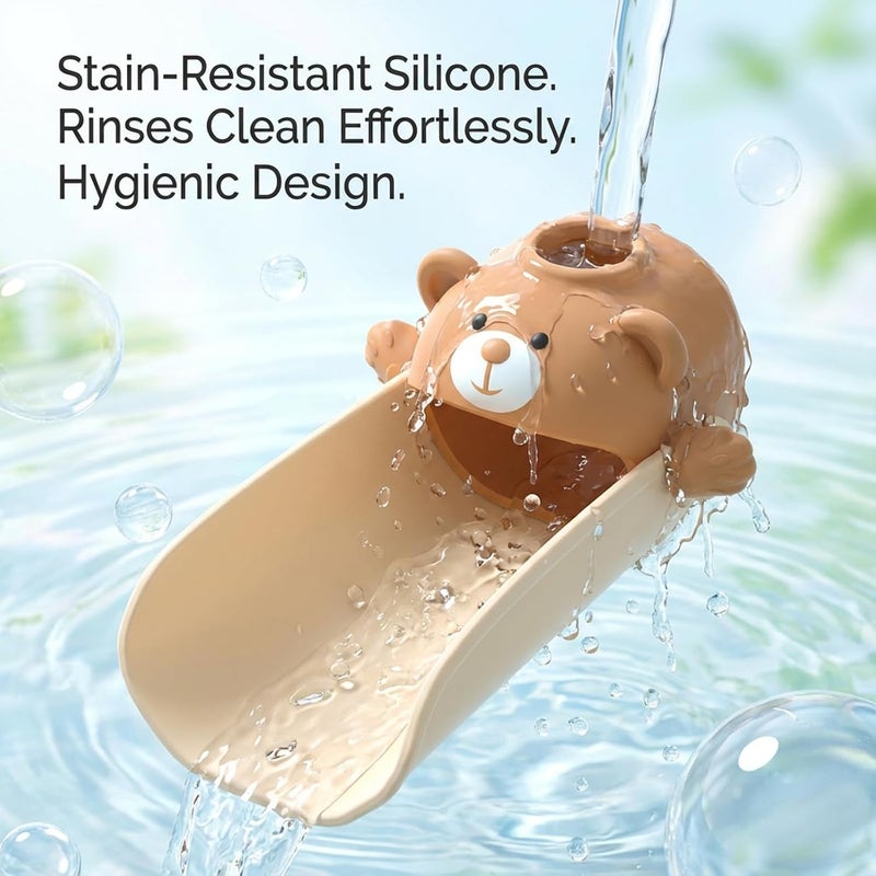 SKYROKU Faucet Extender for Toddlers, Sink Extenders with Temperature Sensitive for Kids Hand Washing Sink Faucet Extension,Suitable for Bathroom Sink, Kitchen,Bathtub (Brown) - Image 5